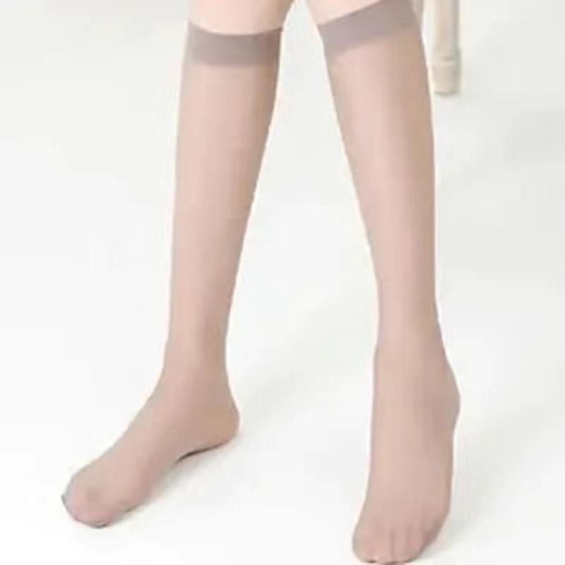 Tất Nylon Siêu Mỏng, Độ Đàn Hồi Cao, Màu Trơn Thấm Hút Mồ Hôi, Chống dính, Dành Cho Nữ, Tất Dài, Thoáng Khí, Độ Đàn Hồi, Tất Vô Hình Thích Hợp Cho Mùa Thu, 1 Đôi 6