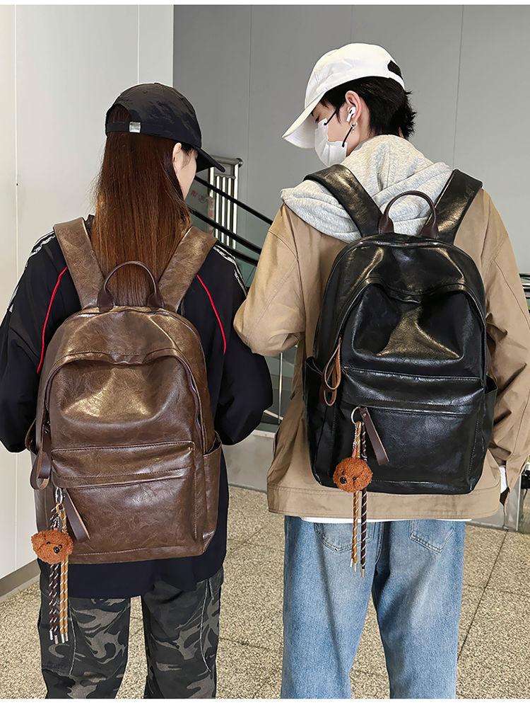 Product Introduction of 2025 Boyatu Hong Kong Style Pu Backpack Female Junior High School Students Large Capacity Lightweight Schoolbag Commuter Travel Backpack Male Fashion 23