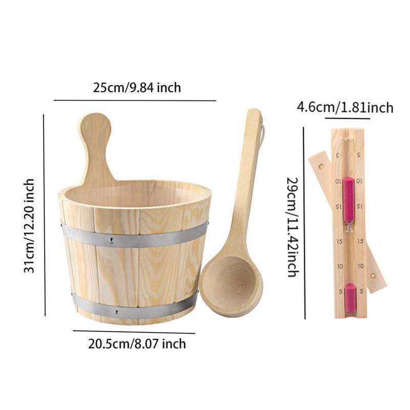 Product Introduction of Wooden Sauna Bucket Versatile Wood Bucket for Bathroom Sauna Steam Room Home 0
