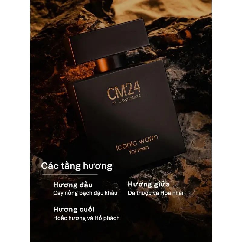 【xushndgsbg】 [OUTLET - Không đổi trả]Nước hoa nam CM24 ICONIC WARM Eau de Parfum - 50ml - Thương hiệu CM24