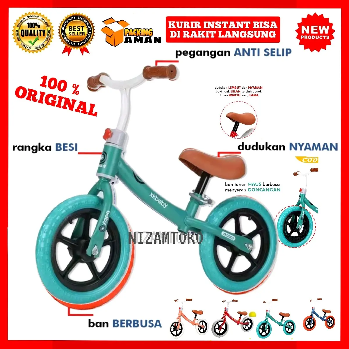 SEPEDA ANAK BALANCE BIKE SEPEDA KESEIMBANGAN TANPA PEDAL PUSHBIKE SEPEDA ANAK VIRAL MAINAN OLAHRAGA UNTUK KADO ANAK SEPEDA RODA DUA Toys