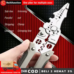 Alat Perbaikan Kawat Multifungsi Pemotong Pengupas Tang Dekrustasi Kabel Pengupas Stripper/Tang pengupas untuk teknisi listrik