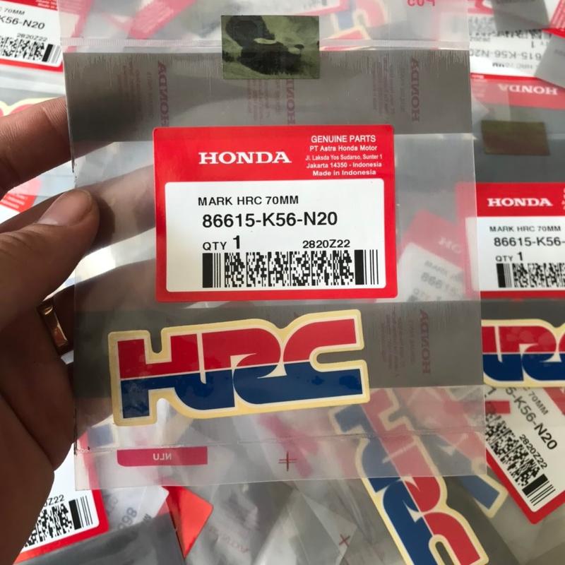 TEM HRC - 86615K56N20 - SONIC 150R - NHẬP KHẨU CHÍNH HÃNG HONDA INDONESIA - tem hrc 1