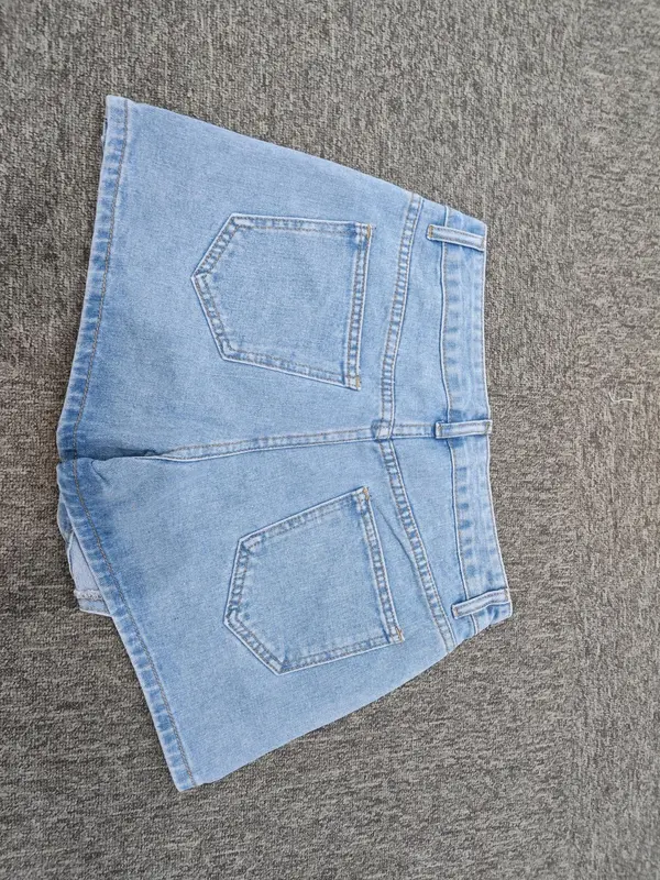 Women's Denim Skort, Casual Fashion Short Skort for Daily Outdoor Wear, Ladies Bottoms for Summer, Womenswear 3