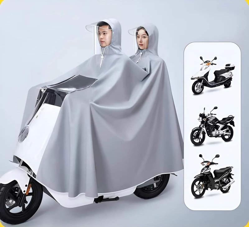 Áo mưa choàng trùm kín Xe (1 Người và 2 Người) Chất Liệu PVC Cao Cấp Có Tấm Chắn Nước Thời Trang An Toàn Khi Điều Khiển Xe Máy aomua rabaco áo mưa