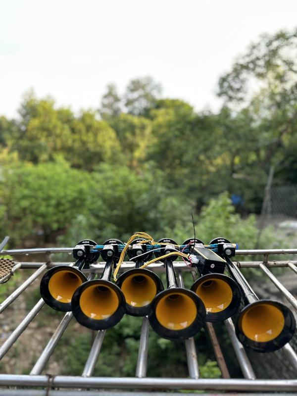 Còi basuri 12v hoặc 24v kèm hộp nhạc 32 bài cho xe ô tô