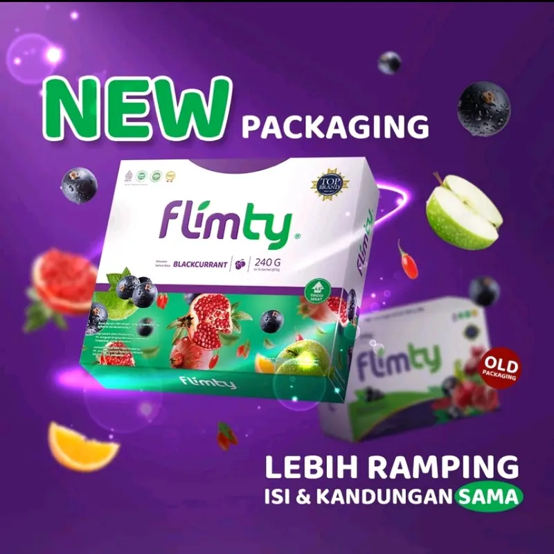 Flimty 1 BOX isi 16 Minuman Serbuk Oat rasa Blackcurrant Raspberry Mangga 2