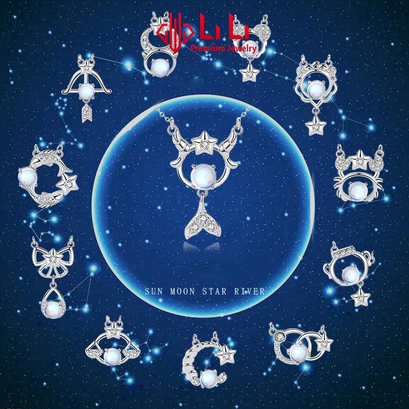 Dây chuyền bạc nữ LiLi S925 đính đá CZ cao cấp hình 12 cung hoàng đạo Sophronia LILI_218839