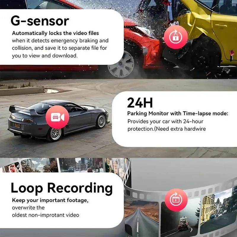 Product Introduction of 2.0 Inch Screen 4 Channels Car DVR with Night Visions Function, Video Surveillance with 32GB SD Card Suitable for Car, Truck, SUV 4