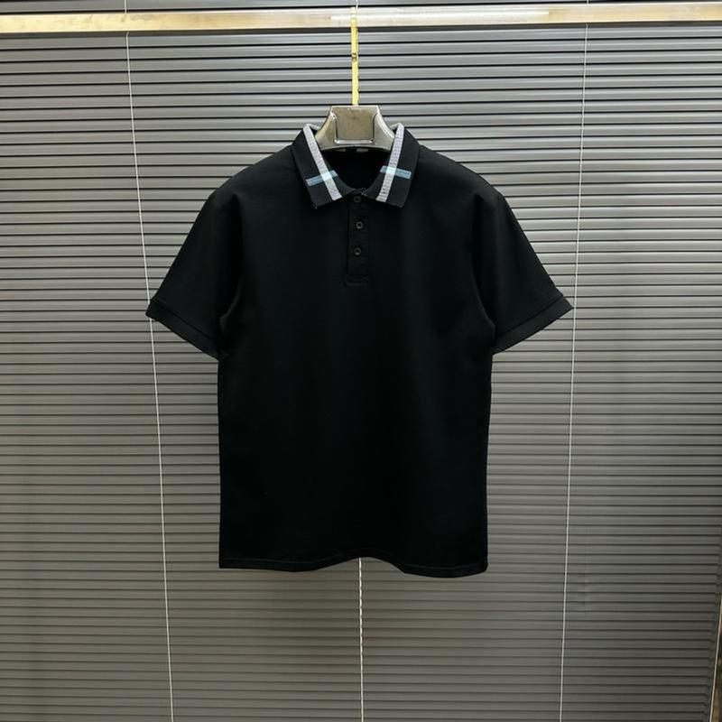 Áo thun nam phối cổ polo thun dệt đen trắng chất vải dẹp 012 Menswear 1