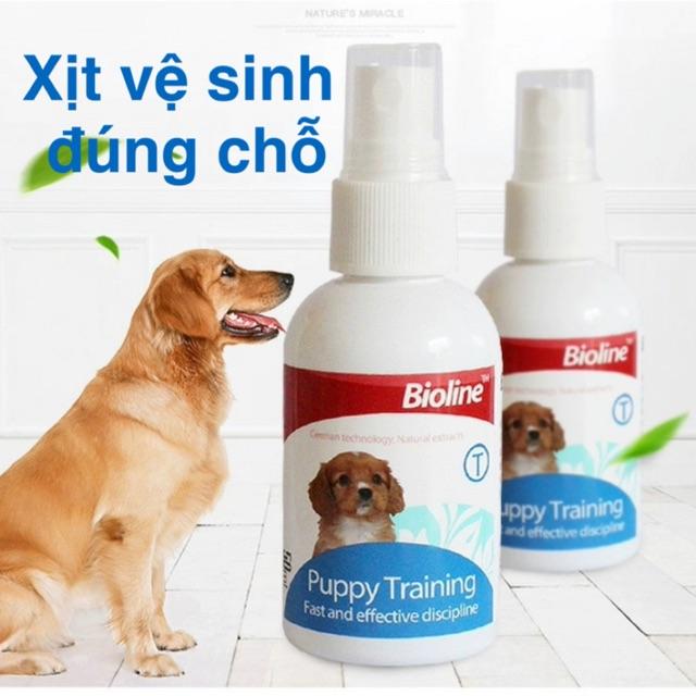 Xịt hướng dẫn chó mèo đi vệ sinh đúng chỗ Bioline 50ml