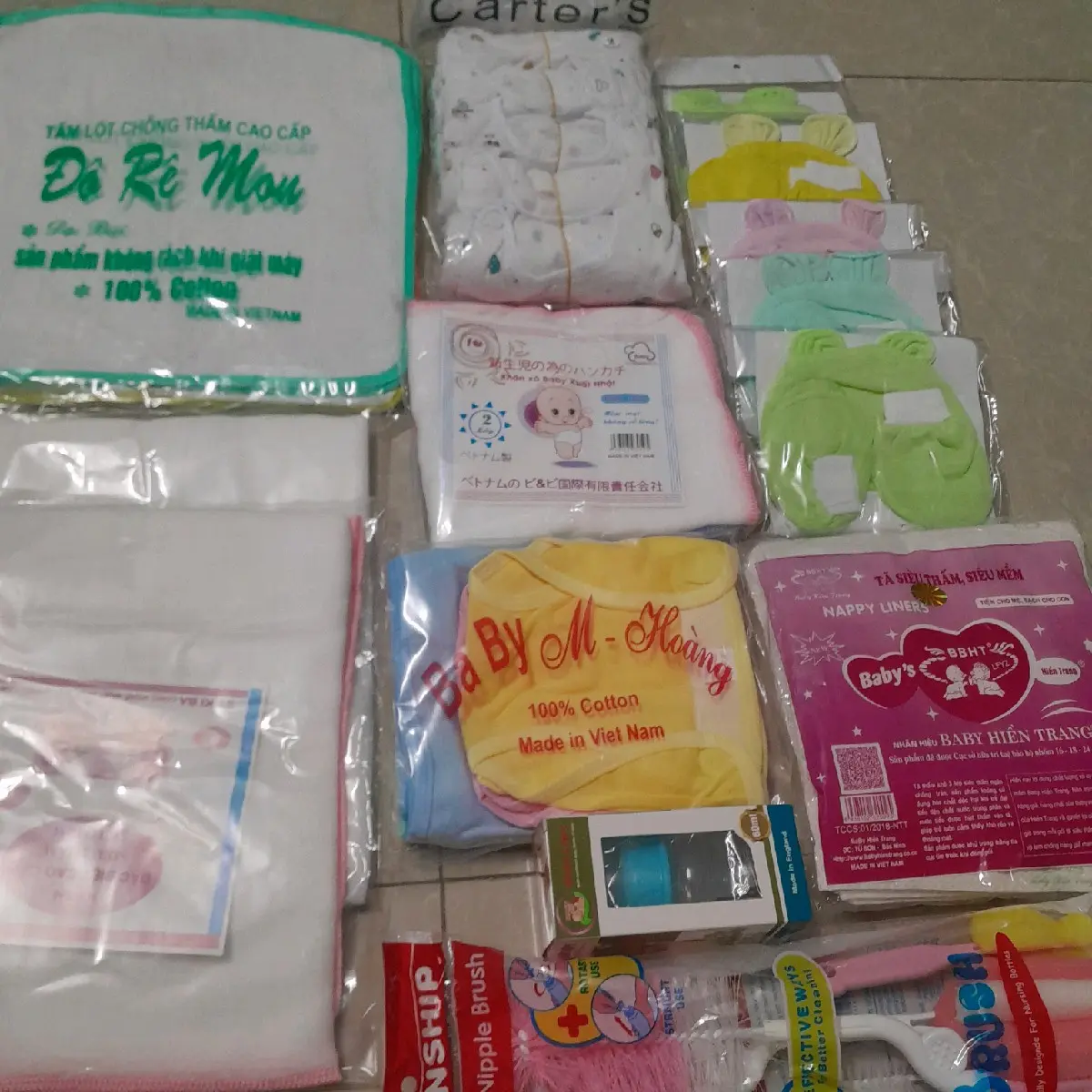 Combo 60 món đồ sơ sinh cần thiết Cho Bé