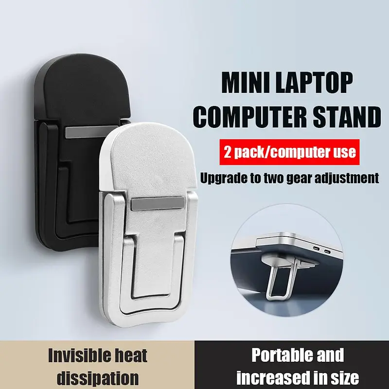Ergonomic Space-Saving Mini Laptop Stand, Adjustable Laptop Stand, Foldable Mini Laptop Stand, Durable ABS Compact Design Laptop Stand for Desk, Table 4