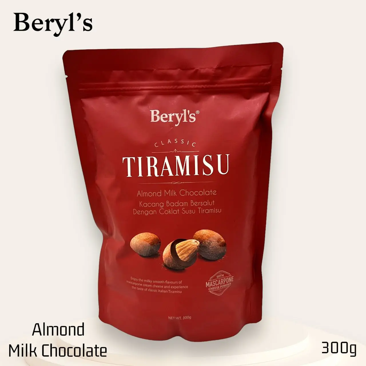 Cokelat Beryl's TIRAMISU Almond 300g Halal  isi -+ 50pcs Coklat Chocolate Camilan Manis