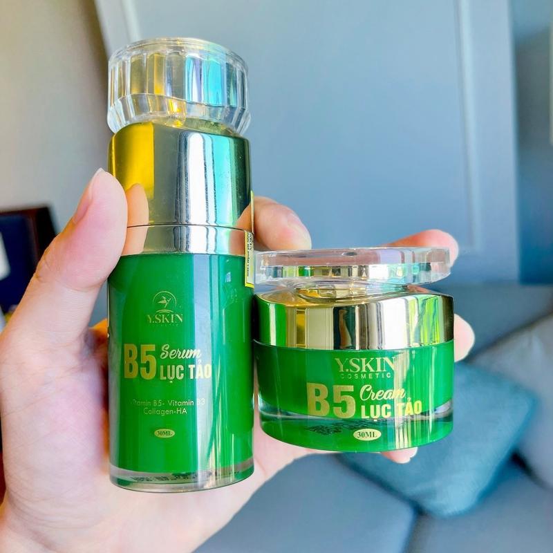  Bộ đôi serum kem dưỡng B5 lục Tảo YSKIN tặng thẻ cào  hoặc KCN mini hoặc sữa rửa mặt mini hoặc serum mini  