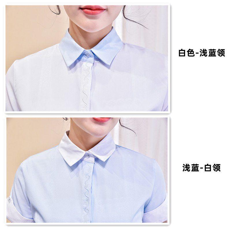 Product Introduction of Áo Sơ Mi Thêu Thời Trang Nữ, Chống Lộ, Bảo Hộ Lao Động, Tay Áo Móng Ngựa, Voan Co Giãn, ngắn Tay Áo, Áo Cánh Chuyên Nghiệp 4