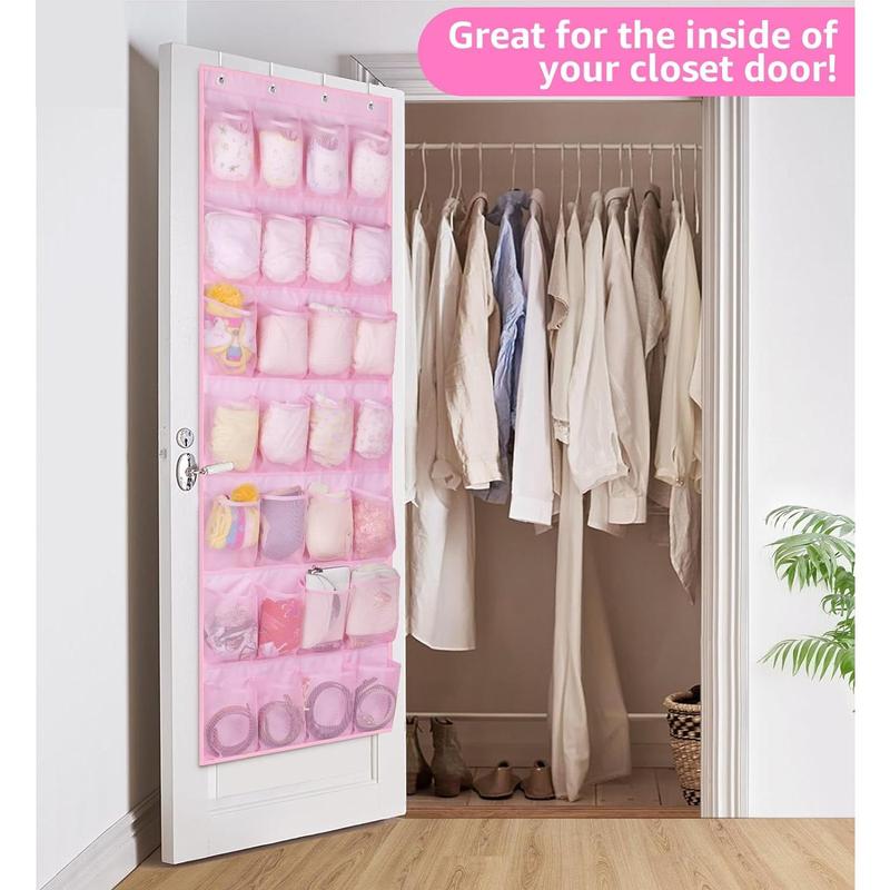 TikTok Shop Over the Door Shoe Organizer Pink Hanging Shoe RackHanging Shoe Organizer Cute Shoe Holder Room Decor 28 Pockets