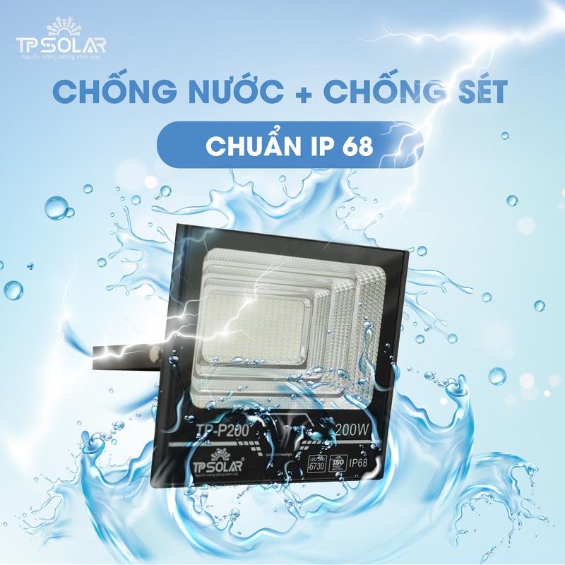 Đèn Pha Năng Lượng Mặt Trời TP Solar Công Suất 200W, 300W, 600W TP-P200, P300, P600 Pin MONO Sạc Nhanh Tự Động Bật Tắt Đèn Năng Lượng Mặt Trời Chính Hãng 4