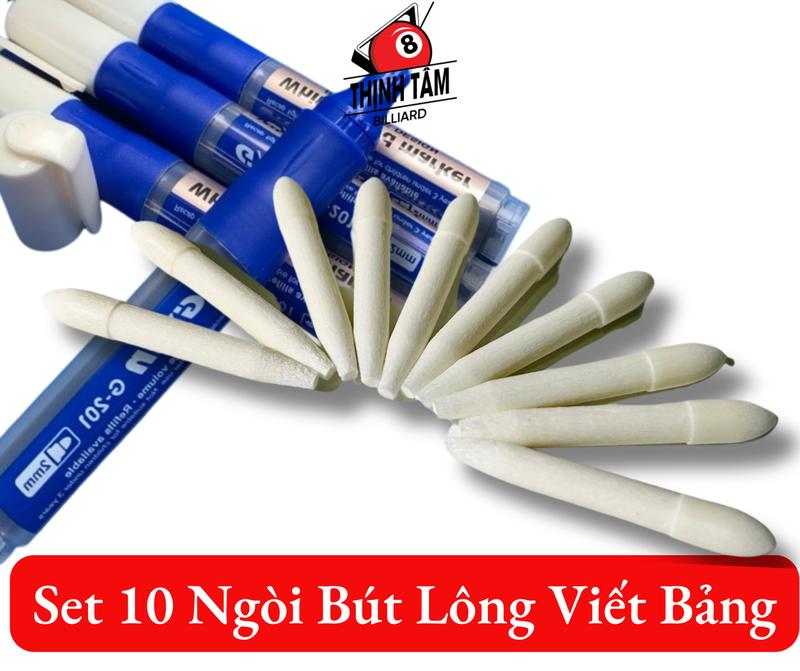 [THỊNH TÂM] Set 10 Ngòi Bút Lông Viết Bảng Bida Chuyên Dụng Ghi Điểm Bida - Chất Liệu Sợi Nén Cao Cấp Thấm Mực Tốt Tiết Kiệm Chi Phí Dễ Thay Đổi