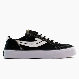 Orion Lowcut LC Black White Casual Shoes  Sneakers  Canvas Karet