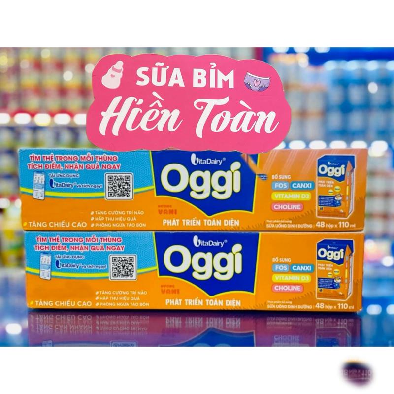 Sữa công thức pha sẵn Oggi vani 110ml ( thùng 48 hộp ) (k tặng lốc) sữabột trườngmầmnon 1