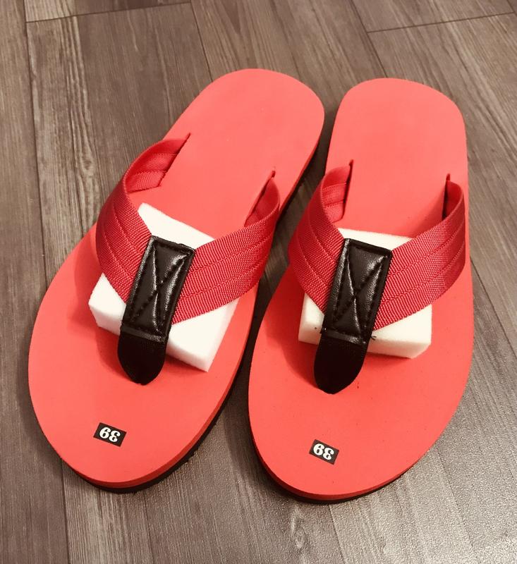 Dép xỏ ngón nam nữ đế xốp quai dù 3 sọc, size 36-44, đầu tròn - Slipper, Đế Bằng DéP Cao Su Đồng dép dsq tông 1