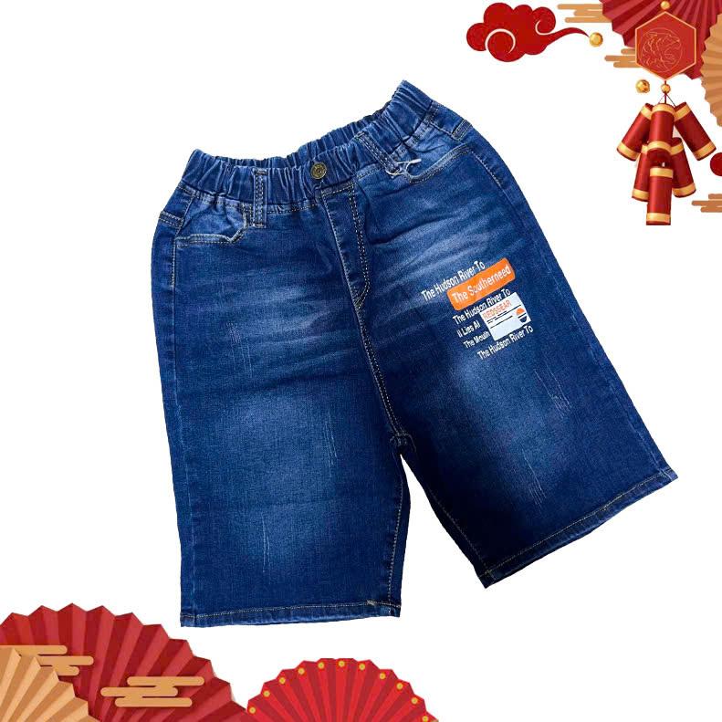 Product Introduction of Quần ngố jean lưng thun trẻ em từ 40kg đến 65kg, Quần short  jean bé trai cao cấp co dãn 4 chiều - NH Bigsize Shop 7