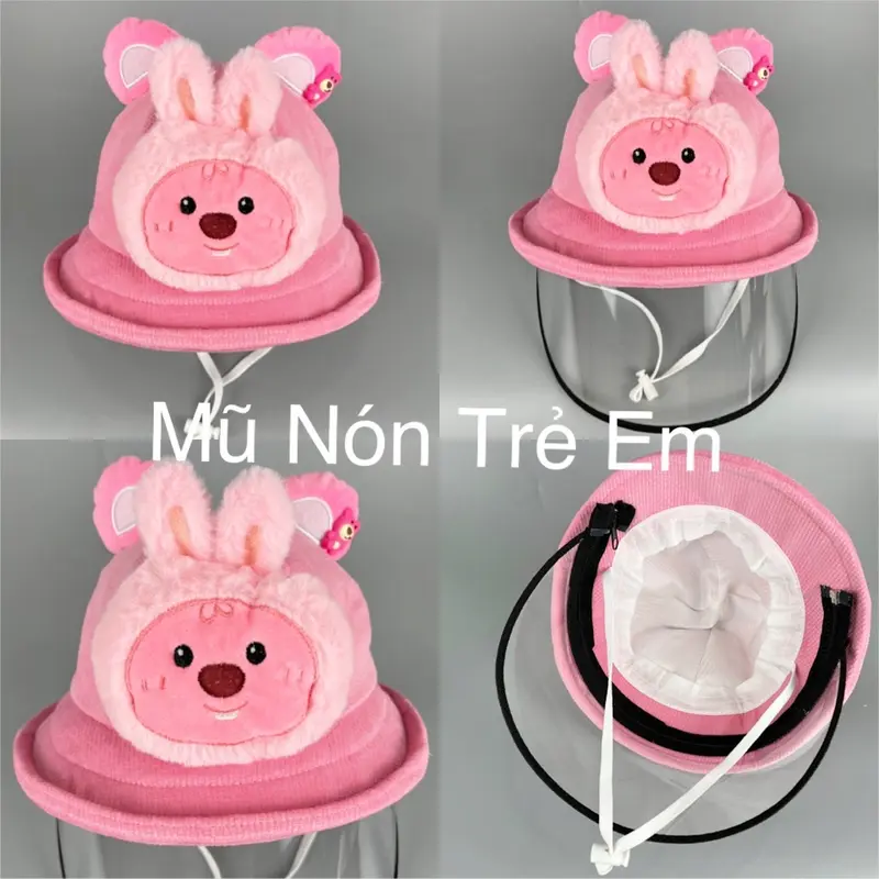 [ 3 tuổi - 6 tuổi ] Nón chống dịch Hải Ly Loopy cho Bé Gái - Mũ chắn giọt bắn chắn gió cản bụi trẻ em 0