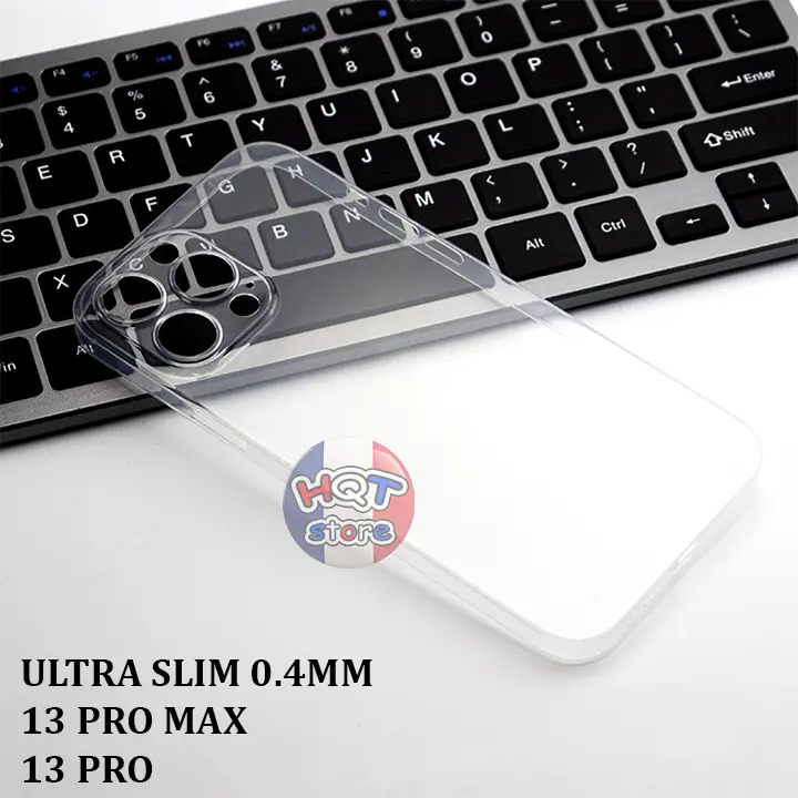 Ốp lưng siêu mỏng trong suốt Ultra Slim 0.4mm IP 13 Pro Max / 13 Pro 0