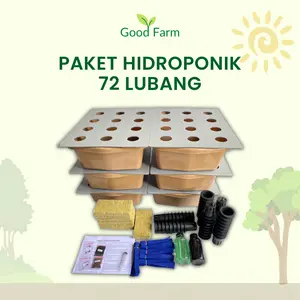 Paket hidroponik lengkap 72 lubang 6 bak / paket hidroponik lengkap sampai panen Set