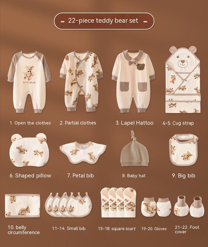 Product Introduction of Pakaian Bayi Baru Lahir, Kotak Hadiah Musim Luruh dan Musim Sejuk, Kotak Set Bekalan Bayi Baru Lahir, Sesuai untuk Mesyuarat Baru Lahir dan Satu Bulan, Termasuk Barangan 12