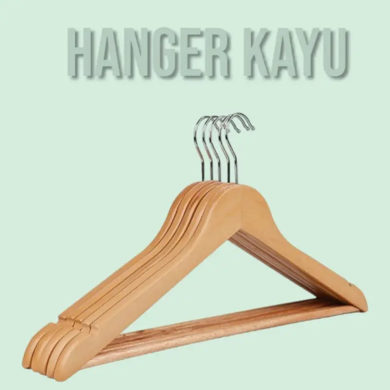 Hanger Gantungan Baju Premium Kayu Hotel Kaia Souvenir and Hampers 1