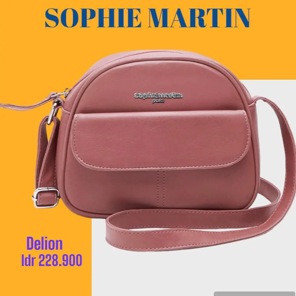 SOPHIE MARTIN PARIS TAS DELION BLACK PROMO TAS SELEMPANG WANITA MURAH Kulit PU Pink