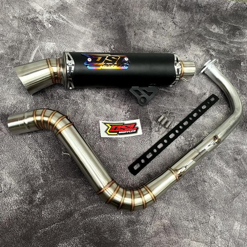 Knalpot DSL MUFFLER Samlong Vario 125 150 160 inlet 38 45 50 free bracket free laser nama 5