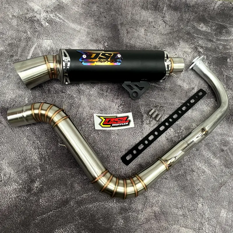 Knalpot DSL MUFFLER Samlong Vario 125 150 160 inlet 38 45 50 free bracket free laser nama 5