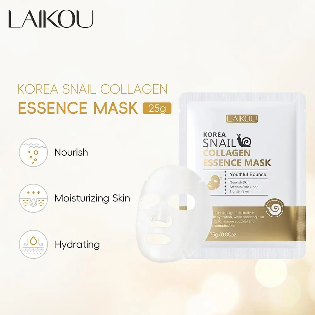Snail Moisturizing Face Mask Replenishment Oil Control Tender Face Sheet Masks Facial Mask Skin Care