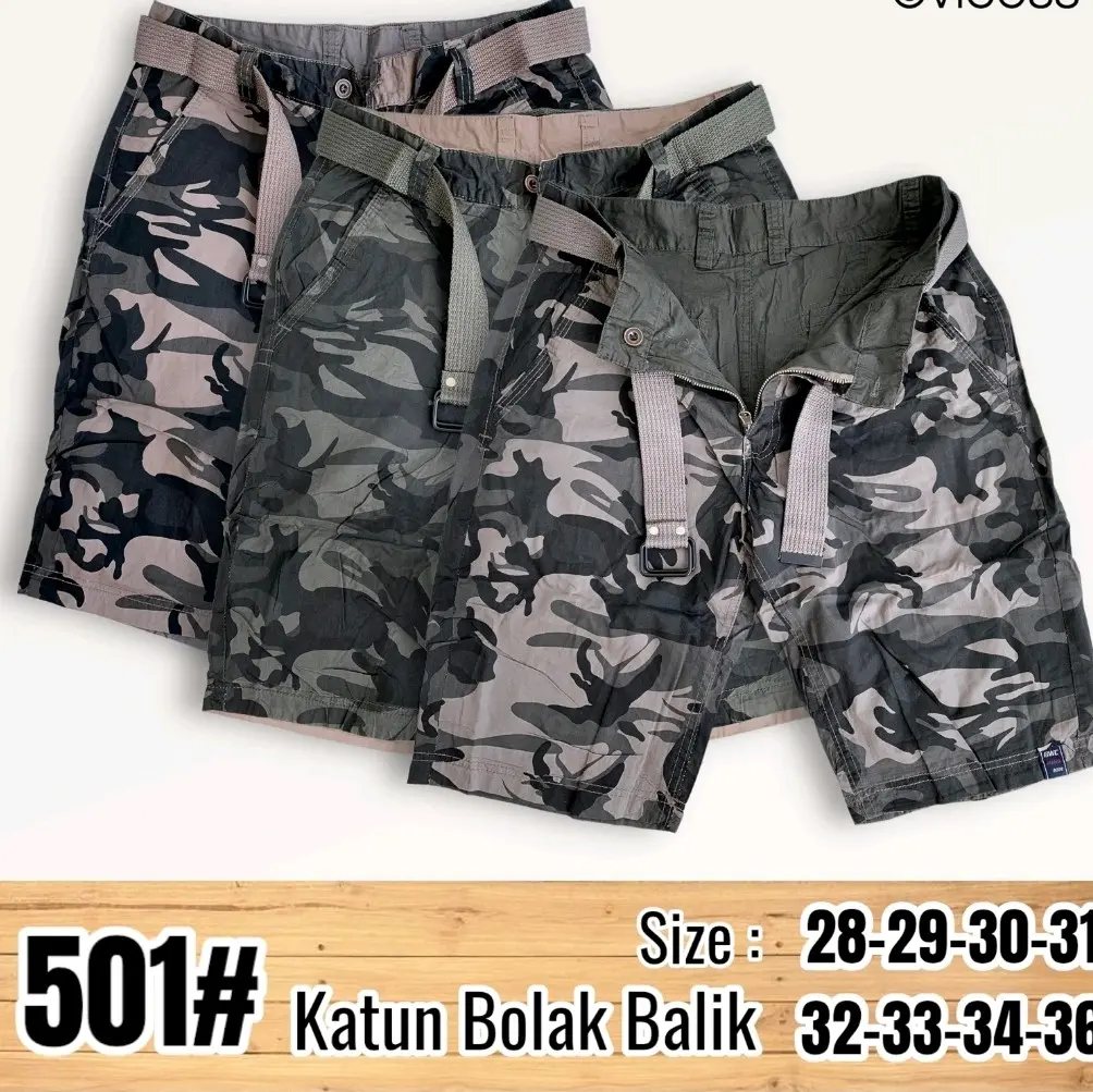 CELANA PENDEK IMPORT PRIA//CELANA BOLAK BALIK FREE SABUK