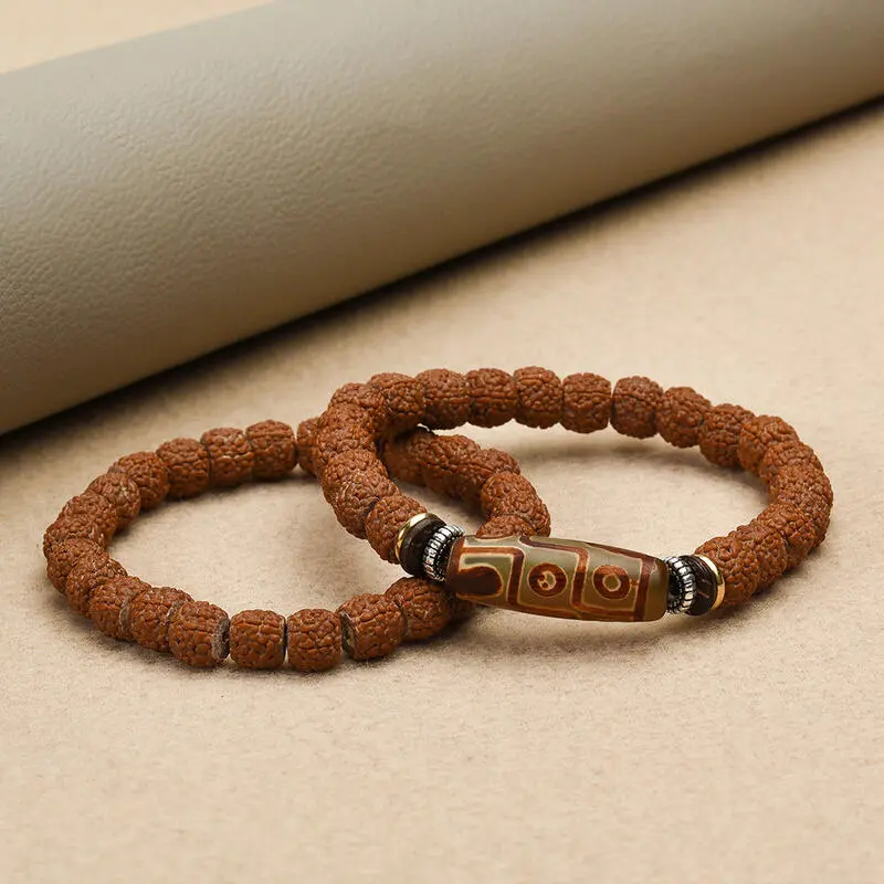 Nature Vra Bodhi Rudraksha Men Meditation Mala Bead Bracelets for Women Jewelry New Prayer Tibetan Buddhism Bracelet