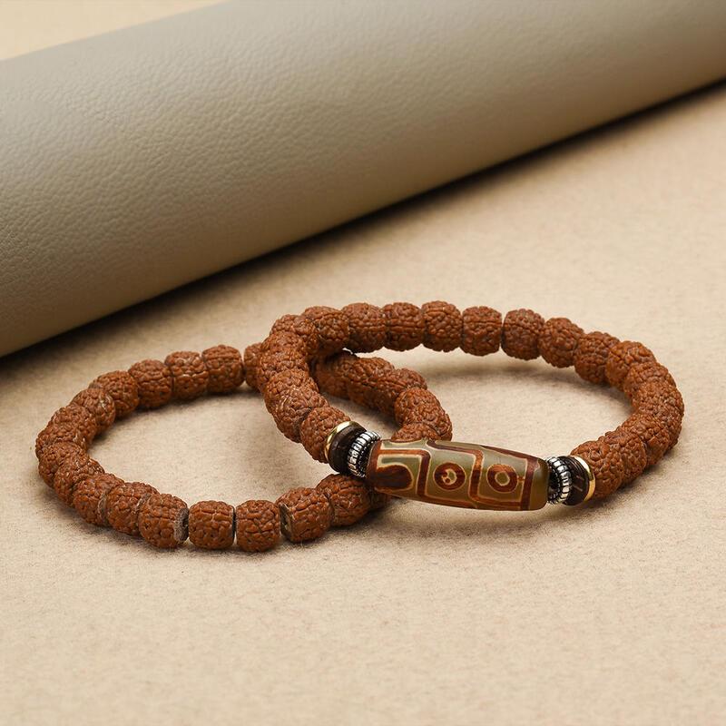 Product Introduction of Nature Vra Bodhi Rudraksha Men Meditation Mala Bead Bracelets for Women Jewelry New Prayer Tibetan Buddhism Bracelet 0