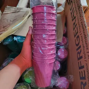 gelas cangkir plastik bahan tebal isi 12 pcs