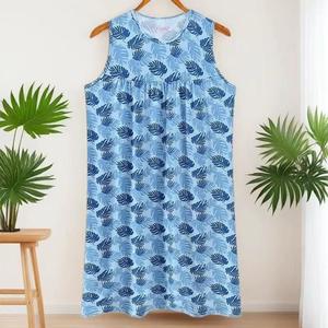 Summer Sleepwear for Women Loose Floral Sleeveless Nightgown nightdress