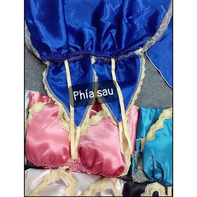 [SIze 40kg-80kg] Đồ bộ ngủ kèm quần có mút ngực chất phi mềm mịn mã 5 5