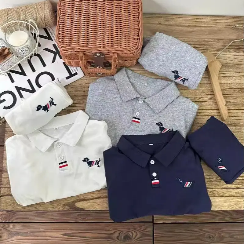 [Sâu Béo Shop] BH03 -(8-26kg) Bộ Polo CHÚ CÚN Cộc Tay thêu chất cotton cực mát cho bé trai diện hè