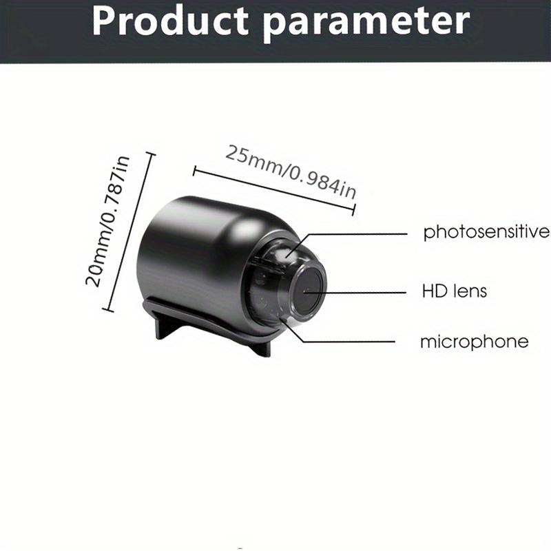 Product Introduction of HD 1080P Mini WiFi Surveillance Camera 2.4G WiFi Baby Monitor Night Vision Motion Detection Camera Family Security Camera Monitoring Wide-angle Detection IP Camera (not Including TF/SD Card, Need To Purchase Separately) Without Battery 6
