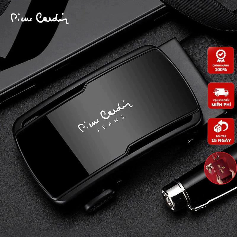Thắt Lưng Nam Cao Cấp Dây Nịt Nam Hàng Hiệu Pierre Cardin VIP128 Da Bò Nguyên Tấm Khóa Tự Động Cao Su
