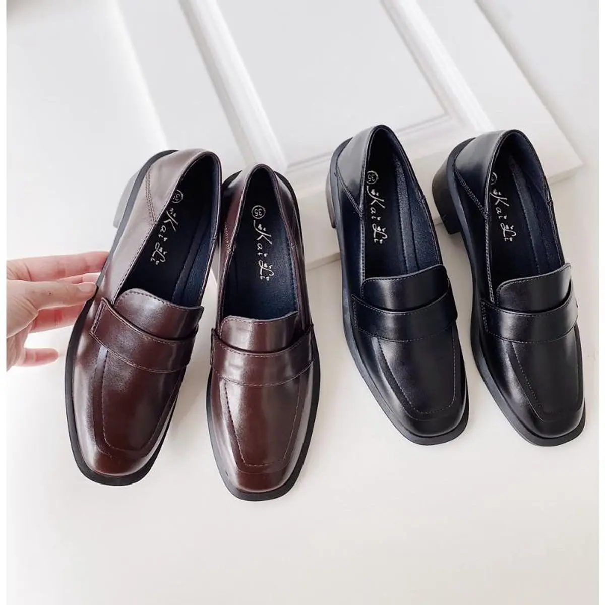 762 MỚI VỀ CÓ SẴN giày Loafer moca lười nữ cao cấp da mềm đế cao 5cm tôn dáng dễ phối đồ Hà Nội giao nhanh toàn quốc