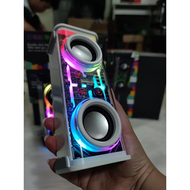 Loa bluetooth trong suốt V8 (A88) bass căng, hình thức đẹp, âm thanh hay, led nháy theo nhạc- Li battery