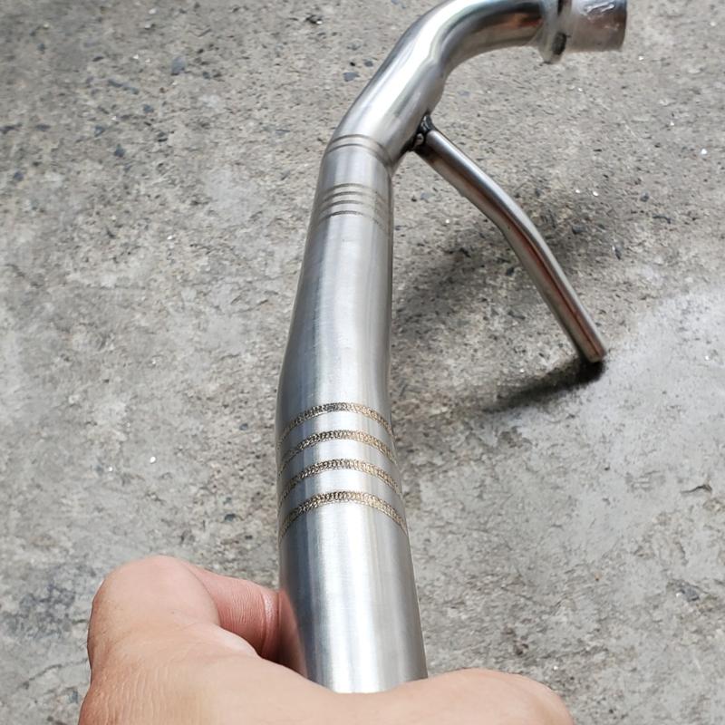 Cổ Pô Sirius có ống hơi INOX 304 Chạy TiG Vẩy Cá Phi 27 gắn như Zyn