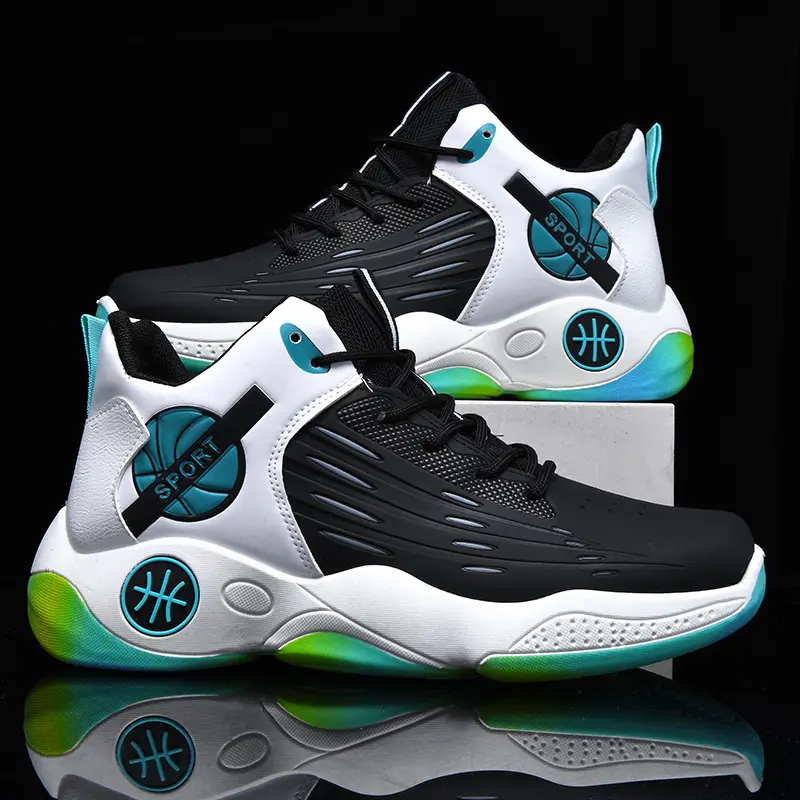 Basketball shoes for men new style student sports shoes thick bottom non-slip running shoes Korean style fashion shoes wear-resistant men's shoes