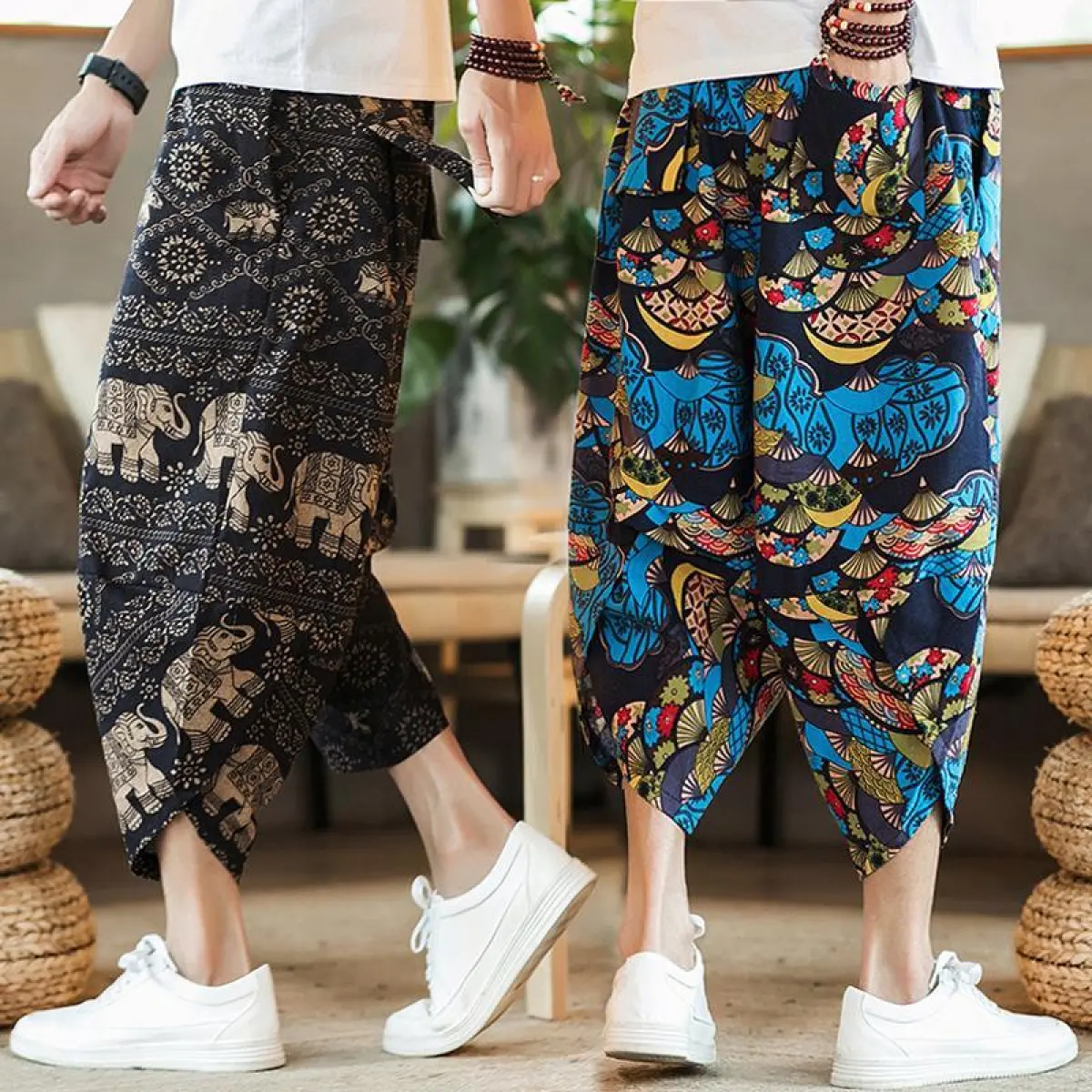 2025 trendy linen beach pants men's cropped pants thin summer loose wide-leg pants style pants men's casual shorts trend sweat  shorts jorts  pants brandy boxer  shorts linen  shorts  men cotton  shorts capri  pants jort selu  ar  kargo chubbies  shorts